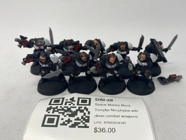 Space Marine Black Templar Neophytes with close combat weapons DSI-28