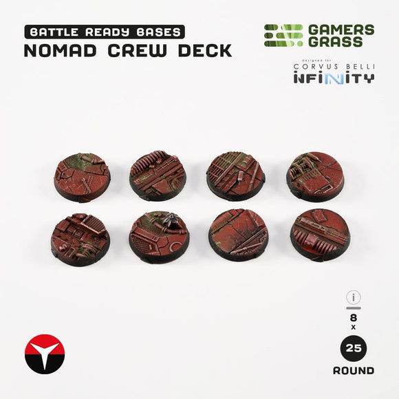 Gamers Grass: Nomad Crew Deck - Round 25mm (8x)