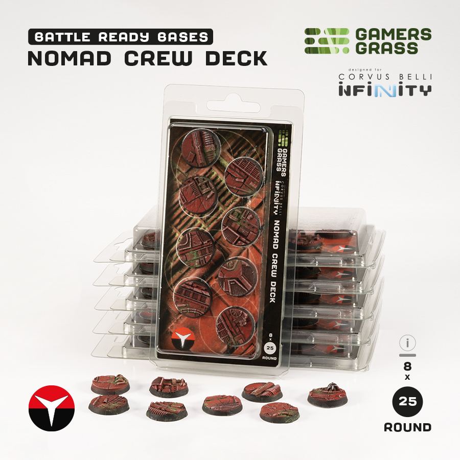 Gamers Grass: Nomad Crew Deck - Round 25mm (8x)