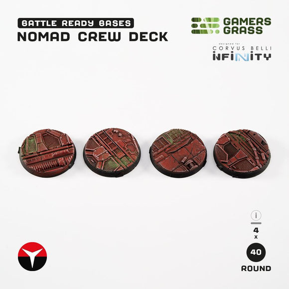 Gamers Grass: Nomad Crew Deck - Round 40mm (4x)