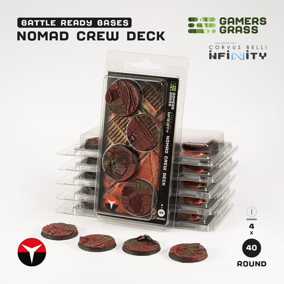 Gamers Grass: Nomad Crew Deck - Round 40mm (4x)