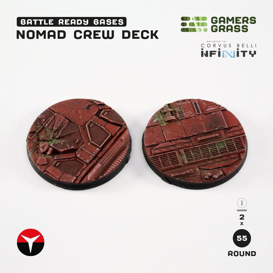 Gamers Grass: Nomad Crew Deck - Round 55mm (2x)
