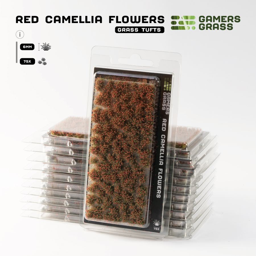 Red Camellia Flowers - package