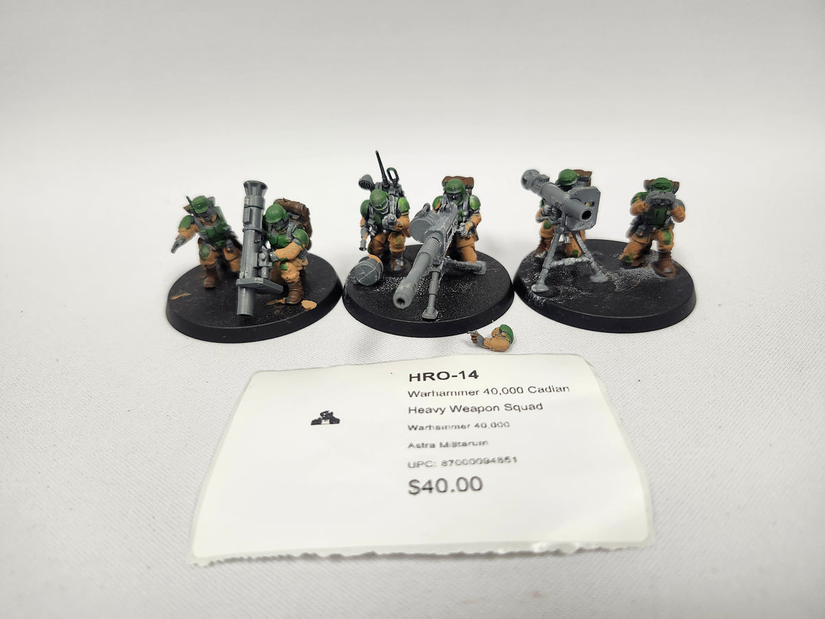 Warhammer 40,000 Cadian Heavy Weapon Squad HRO-14