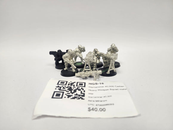 Warhammer 40,000 Cadian Heavy Weapon Squad metal oop HGS-16