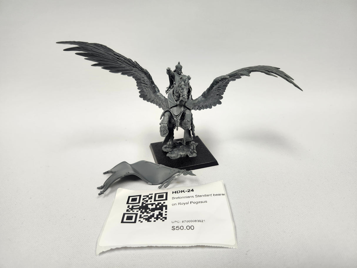 Bretonnians Standard bearer on Royal Pegasus  HDK-24