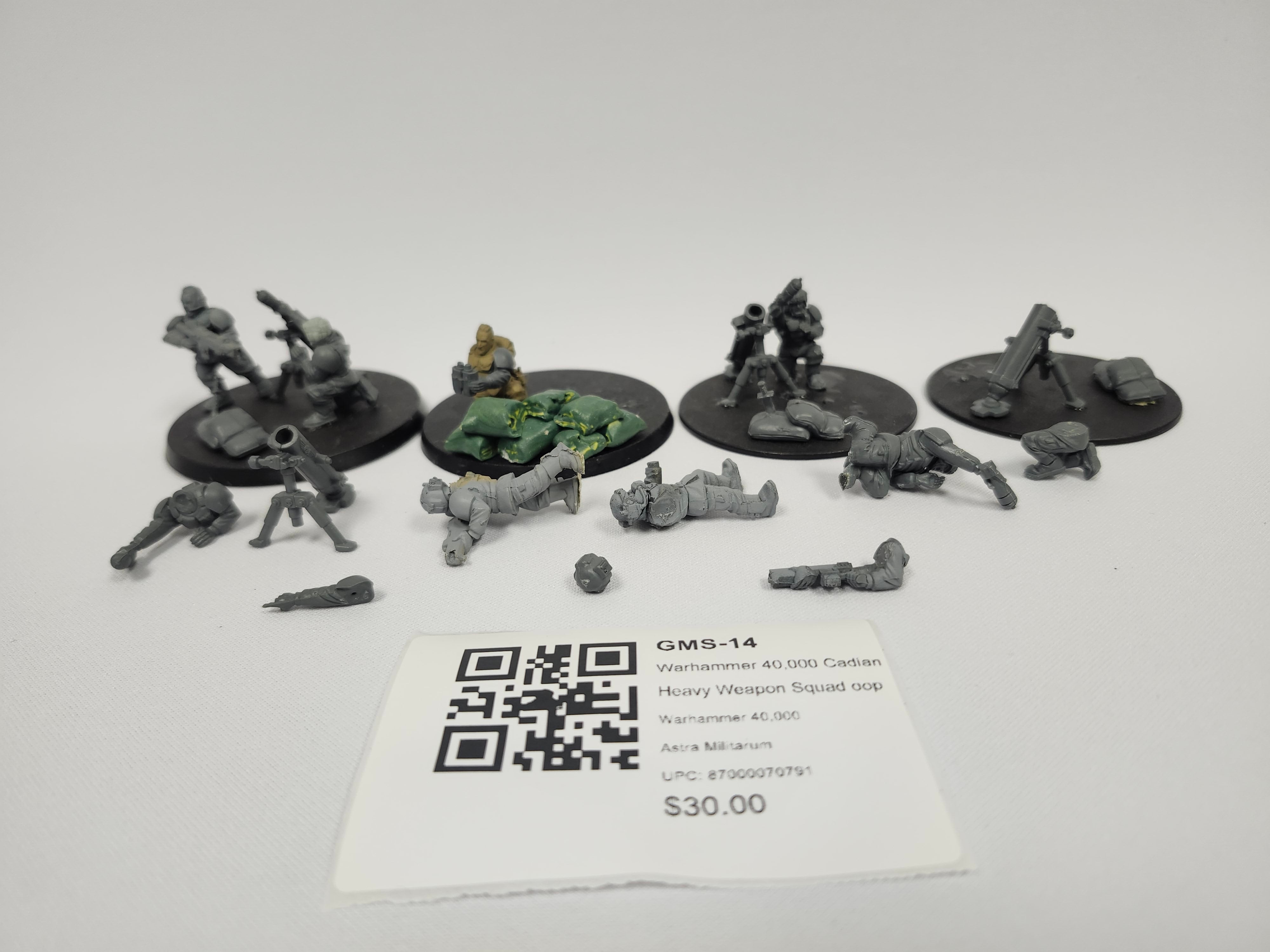 Warhammer 40,000 Cadian Heavy Weapon Squad oop GMS-14
