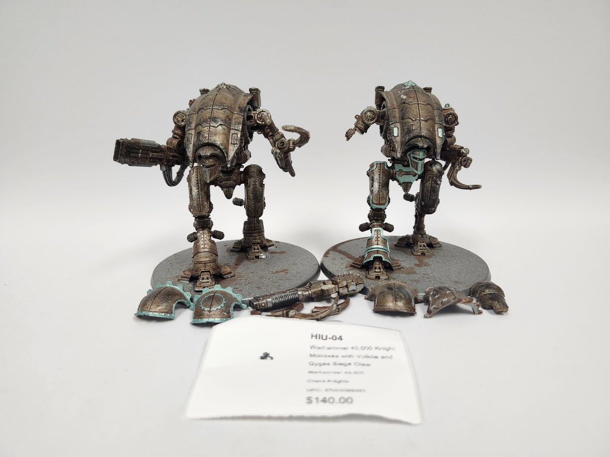 Warhammer 40,000 Knight Moiraxes with Volkite and Gyges Siege Claw HIU-04