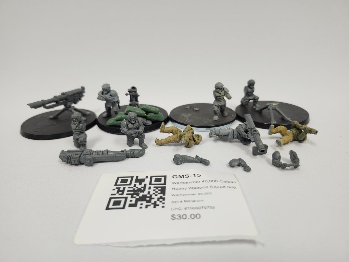 Warhammer 40,000 Cadian Heavy Weapon Squad oop GMS-15