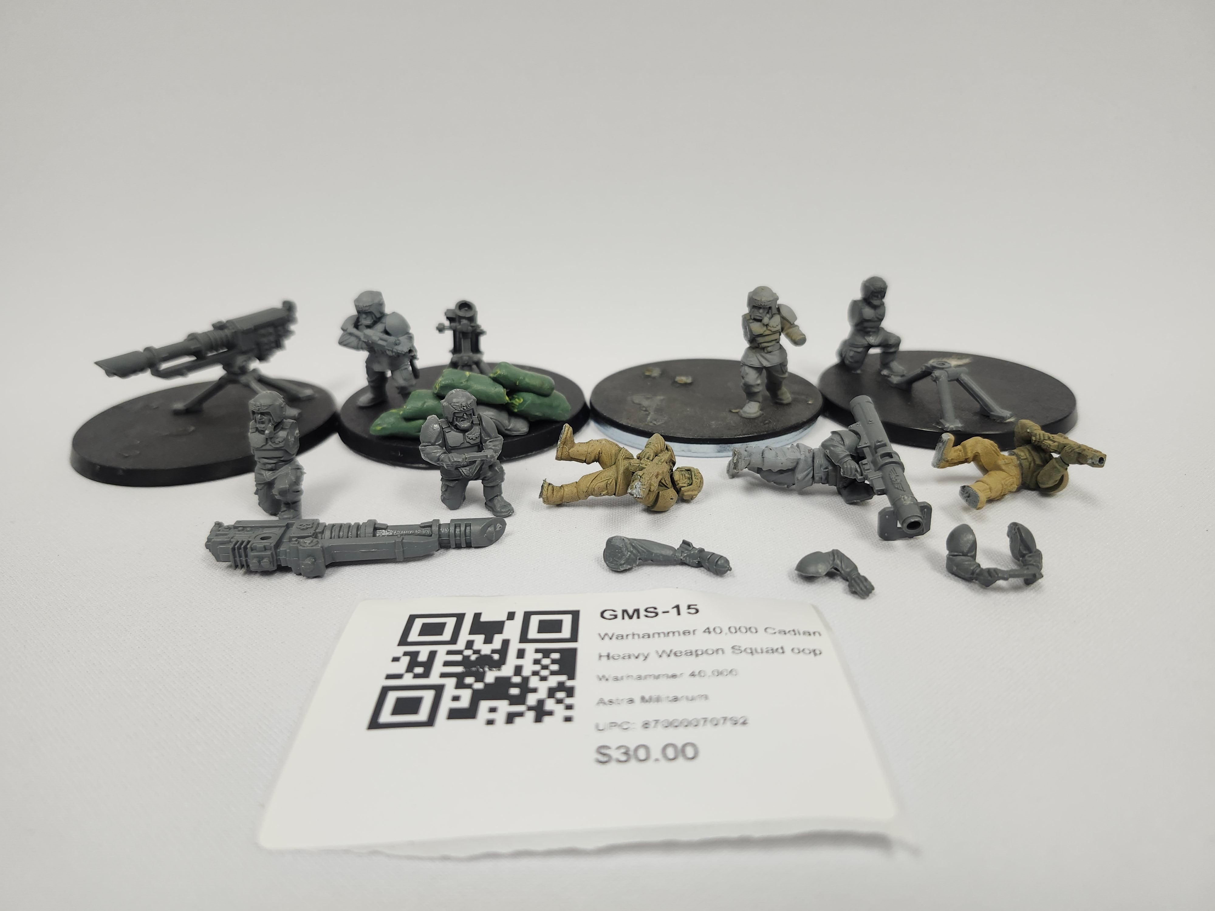 Warhammer 40,000 Cadian Heavy Weapon Squad oop GMS-15
