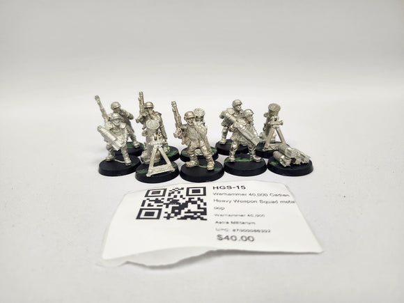Warhammer 40,000 Cadian Heavy Weapon Squad metal oop HGS-15