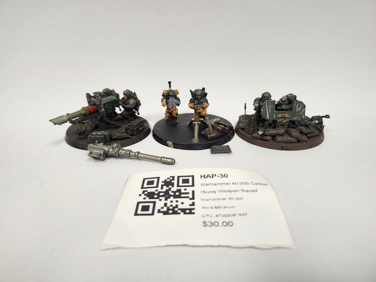 Warhammer 40,000 Cadian Heavy Weapon Squad HAP-30