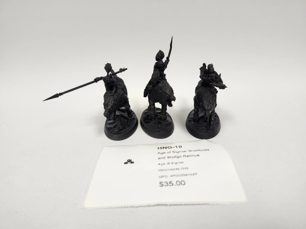 Age of Sigmar Snarlboss and Wolfgit Retinue HNG-10