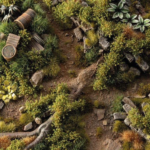 Strong Green Shrubs - diorama