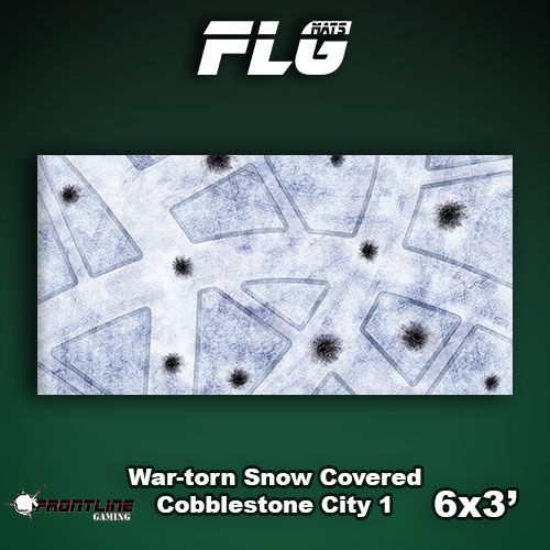 FLG Mats: War-torn Snow Covered Cobblestone City 1