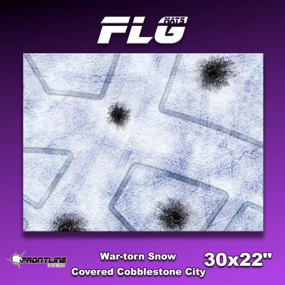 FLG Mats: War-torn Snow Covered Cobblestone City 1