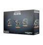 Dark gray Astra Militarum Bullgryns miniatures box, shown from the front and right side. The front displays three bulky armored figures with shields and weapons; text reads “ASTRA MILITARUM BULLGRYNS,” “3 CITADEL MINIATURES,” and “WARHAMMER 40,000.”