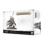 White and gray Warhammer box showing an ornate skeletal rider on a mount, holding a long spear, with teal and red accents. The front reads “WARHAMMER AGE OF SIGMAR” and “ARCH-KAVALOS ZANDTOS”; the right side shows vertical product text and cropped artwork.