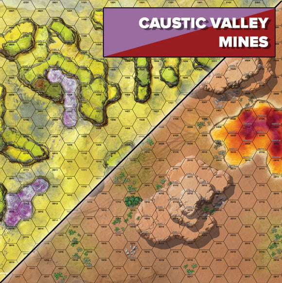 BattleTech: Battle Mat - Alien Worlds - Caustic Valley/Mines