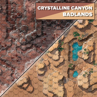 BattleTech: Battle Mat - Alien Worlds - Crystalline Canyon/Badlands