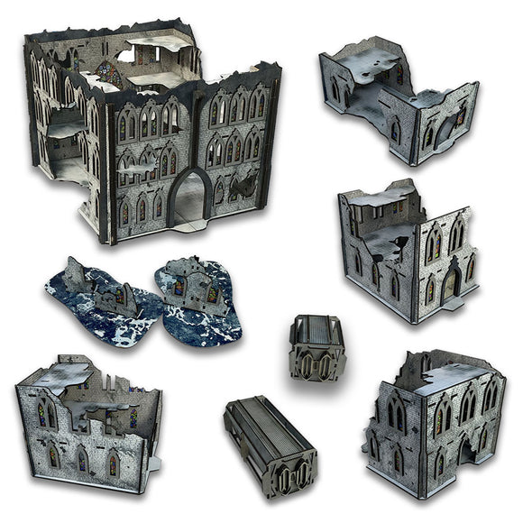 FLG Full Color Terrain: Snow Gothic Ruins Event Set