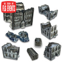 FLG Full Color Terrain: Snow Gothic Ruins Event Set-1