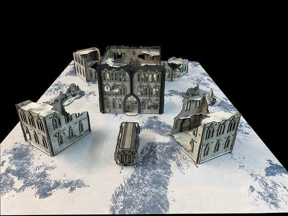 FLG Full Color Terrain: Snow Gothic Ruins Event Set