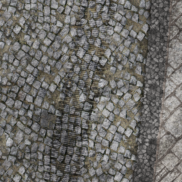 FLG Mats: War-torn Cobblestone City 1