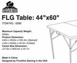FLG Gaming Tables: 60" x 44"