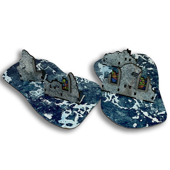 FLG Full Color Terrain: Snow Gothic Ruins Event Set