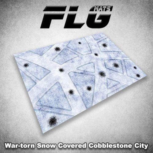 FLG Mats: War-torn Snow Covered Cobblestone City 1