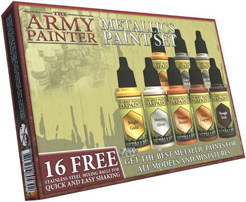 The Army Painter: Warpaints, Metallics Paint Set (8 colors)