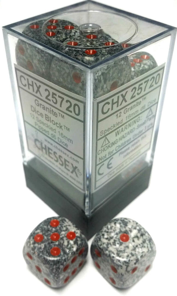 Chessex: Speckled Granite Set of 12 D6 Dice