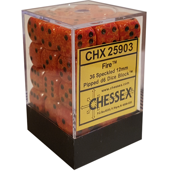 Chessex: Speckled Fire Set of 36 D6 Dice