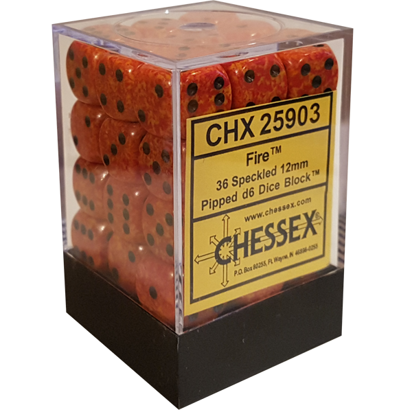 Chessex: Speckled Fire Set of 36 D6 Dice