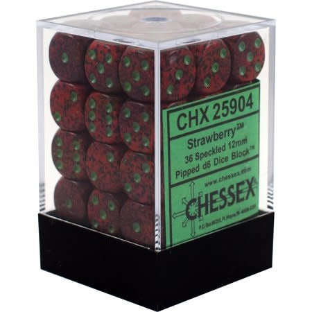 Chessex: Speckled Strawberry Set of 36 D6 Dice