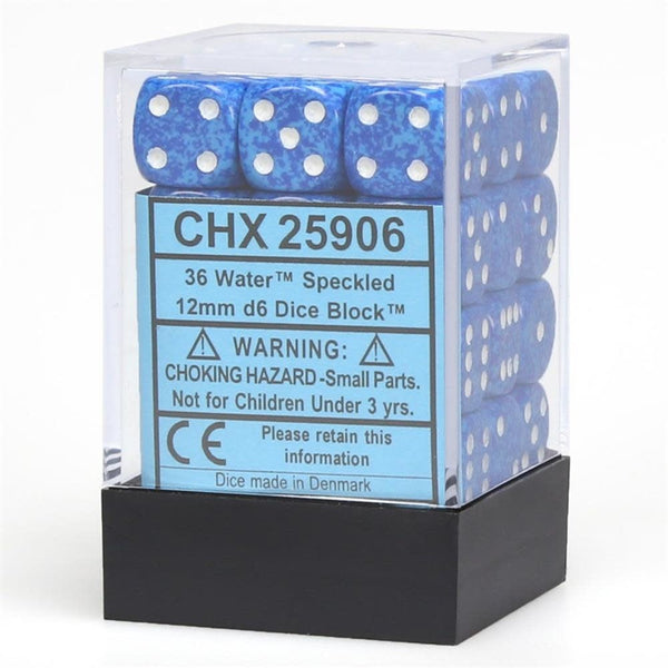 Chessex: Speckled Water Set of 36 D6 Dice