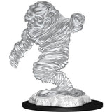 Unpainted Air Elemental miniature on a round black base, sculpted as a twisting column of wind with a humanoid face, flowing ridges and curling raised arms. The detailed figure is shown alone against a white background.