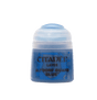 A small blue paint pot with a rounded white flip-top lid, shown upright against a plain background. Its label reads “CITADEL,” “LAYER,” and “ALTDORF GUARD BLUE.”