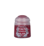 Small red Citadel technical paint pot shown from the front against a plain background, with a translucent pale pink cap and distressed silver label text reading “CITADEL,” “TECHNICAL,” and “BLOOD FOR THE BLOOD GOD.”