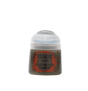 A small pot of dark green miniature paint with a rounded white flip-top lid and a red-and-gray label reading “CITADEL,” “BASE,” and “CASTELLAN GREEN.”