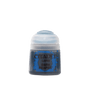 A squat miniature paint pot with a translucent white flip-top lid and a blue-and-dark gray label. The label reads “CITADEL,” “LAYER,” and “DARK REAPER.”