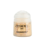 A small pot of pale gold-beige dry paint with a white ridged cap and a matching paint-stained label. The label reads “CITADEL,” “DRY,” and “SIGMARITE.”