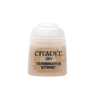 A small Citadel dry paint pot with an off-white domed lid and a pale beige label mottled with stone-like marks. The label reads “CITADEL,” “DRY,” and “TERMINATUS STONE.”