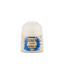 A small off-white Citadel paint pot shown upright against a plain background, with a bright blue label reading “CITADEL,” “LAYER” and “FLAYED ONE FLESH.”