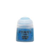 Small blue paint pot with a white rounded flip-top lid, shown upright against a plain background. Its front label reads “CITADEL,” “LAYER,” and “HOETH BLUE.”