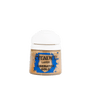 Small round paint pot with a white screw-top lid and metallic gold paint visible through the container. Its blue-and-gold label reads “CITADEL,” “LAYER,” and “LIBERATOR GOLD.”
