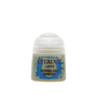 Small Citadel paint pot with a white flip-top cap and a pale green label featuring a distressed blue graphic. The front reads “CITADEL,” “LAYER,” and “NURGLING GREEN.”