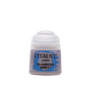 A small squat pot of pale grey miniature paint with a white flip-top lid and a blue splatter-style label. The label reads “CITADEL,” “LAYER,” and “SLAANESH GREY.”