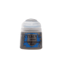 Small Citadel paint pot shown upright against a plain background, with a pale gray flip-top lid and a gray-brown body. Its blue-and-gray label reads “CITADEL,” “LAYER,” and “STORMVERMIN FUR.”
